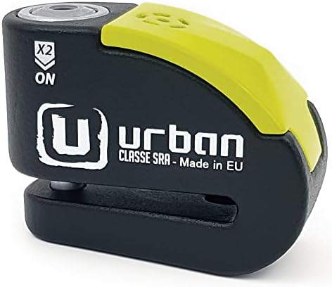 URBAN UR10 Approved Motorcycle Disc Lock with Smart Alarm | 120dB, LED, Warning, A+ Sensitivity, X2 ON | SRA & Sold Secure Gold Tested Anti-Theft for Motorbike | 10mm Double Locking, Hardened Steel