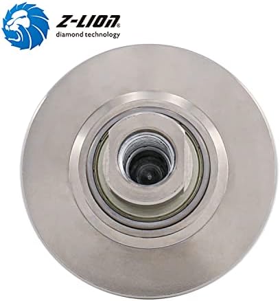 Z-LION B5 3/16" Diamond Hand Profile Wheel Router Bit Half Profiler Wheel for Granite Concrete Marble Edge with 5/8"-11 Thread