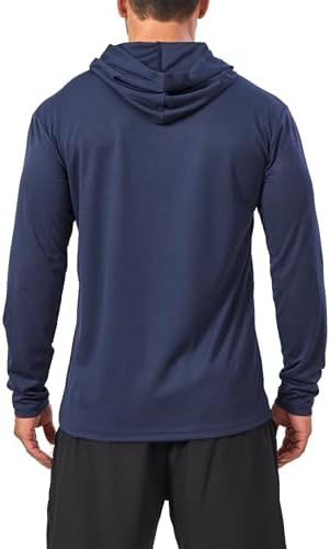 Men’s 5 Pack Sun Protection Long Sleeve Hoodie Rash Guard SPF Lightweight Quick Dry UV Shirts Outdoor Fishing Active Wear