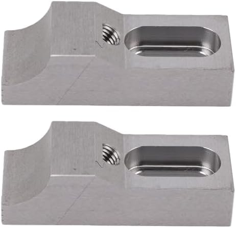 LICAEVEY 2PCS Side Clamp Vise, S136H Mold Steel Hardened Low Toe Clamps, 60kN M8 Arc Jaw Workholding for Milling CNC Machine