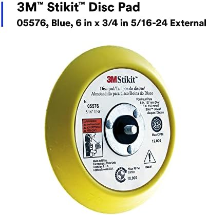 3M Stikit Abrasive Disc Back-up Pad, 05576, Blue, 6 in x 3/4 in 5/16-24
