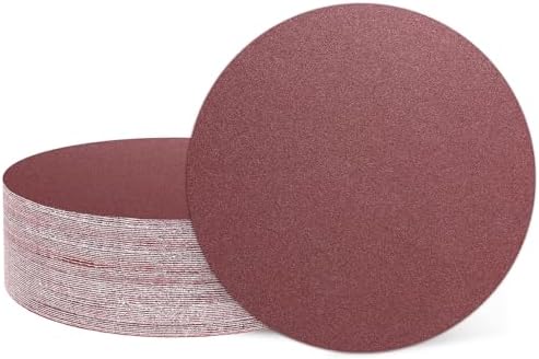 HARFINGTON 15 Pcs 8 Inch Sanding Discs 120 Grit Red Aluminum Oxide