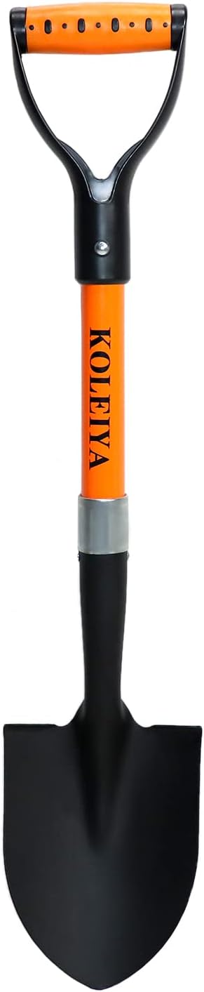 KOLEIYA Kids Shovel, Small Shovels for Digging, Overall Length 28 Inches, Mini D Handle Shovel,Gardening Shovels,Matel Beach Shovel,Camping Shovel Matel+Fiberglass
