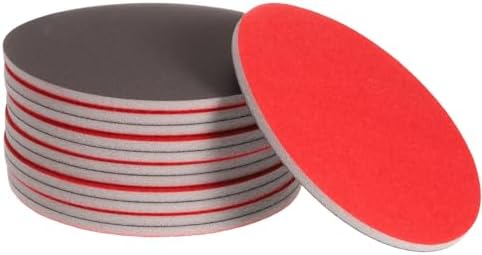 uxcell 12pcs 1200 Grit Sanding Sponge 6 Inch Hook and Loop Sponge Sanding Disc Wet/Dry for Car Wood Drywall Metal
