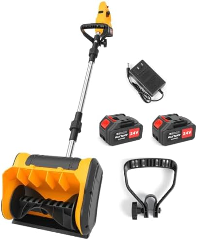 ALSO GO 21V Electric Cordless Snow Shovel, 11-Inch with 2 x 4.0Ah Batteries