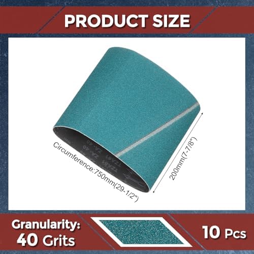 10 Pcs Sanding Belts 7-7/8 x 29-1/2 Inch 40 Grit Zirconia