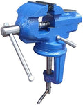 Small Clamp on Work Bench Vise with Anvil and Swivel Base