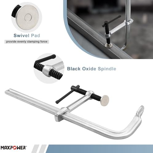 MAXPOWER Thick Rail F Clamp, 15-3/4" Opening, 5-5/8" Throat