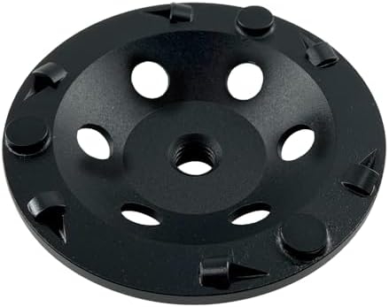 5" PCD Grinding Wheel for Epoxy, Glue, Mastic Removal, 6 Segments with Bar