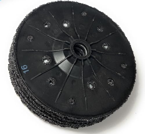 SIGNI 5 Pack SiC Plastic Back Grinding Wheel for Granite/Marble/Concrete and Glasses (7 INCH, 16 GRIT)