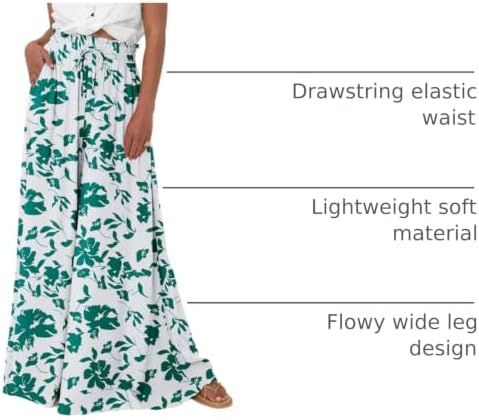 BTFBM Wide Leg Flowy Palazzo Pants for Women