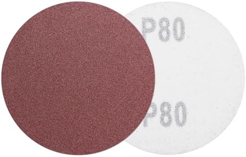 HARFINGTON 5 Pcs 3 Inch Sanding Discs 80 Grit Red Aluminum Oxide