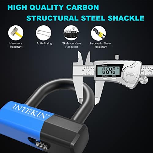Motorcycle Chain Lock 3.6FT Bike Lock 10mm/0.42inch Thick Security Chain Locks Heavy Duty Bike Lock with 16mm/0.64inch Disc Lock for Gates, Fences and Outdoor Equipment