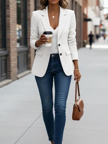 Mina Self Women's Business Casual Blazer Slim Fitted Lightweight Jacket