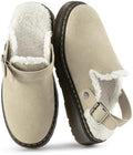 Athlefit Women's Slip On Suede Clogs with Back Strap
