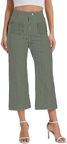 Wide Leg Jeans for Women Trendy High Waisted Flare Jeans Cropped Pants Stretchy Baggy