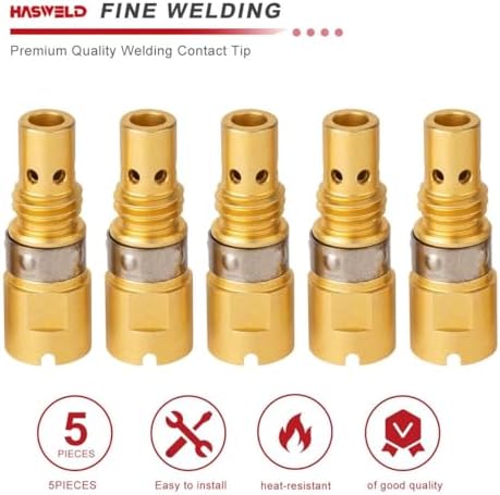 5-PK Gas Diffuser D-M100 Compatible with Miller Multimatic 215,220 Millermatic 141,142,211 MIG GUN AccuLock MDX100 consumables