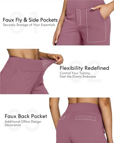 G4Free Yoga Pants for Women Wide Leg Pants with Pockets High Waisted