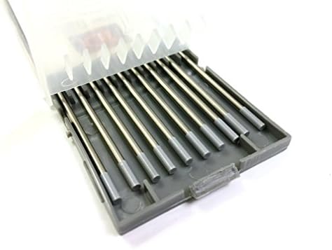 TIG Welding Tungsten Electrodes 2% Ceriated 3/32" x 7" 10-Pack (Grey, WC20)