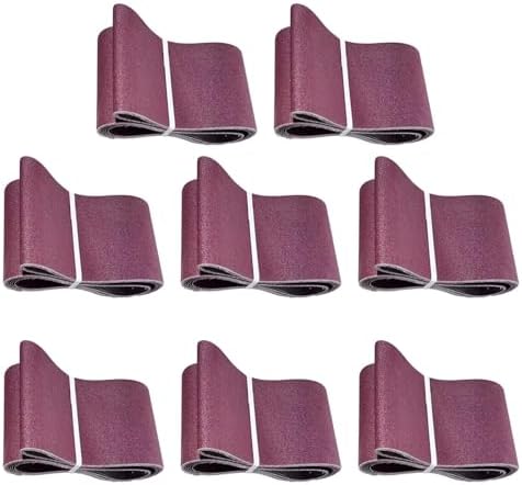 6x108 Inch 8Pcs Sanding Belts Assortment, 80/100/120/150 Grit Mix, Aluminum Oxide Belt Sander Accessories for Wood & Metal(8, 6x108 in-Mixed Grit)