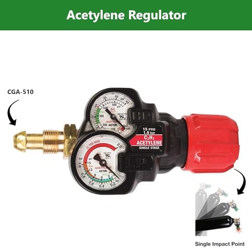 Victor EDGE ESS3 Oxygen & Acetylene Regulator Set – ESS3-125-540 (0781-5100) & ESS3-15-510 (0781-5105) – CGA-540 / CGA-510 – B Size Outlets