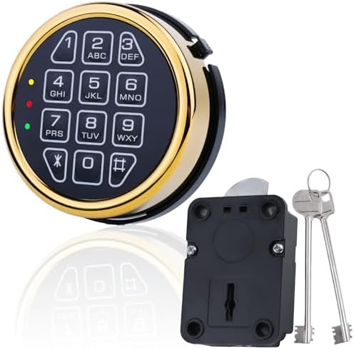 Gun Safe Replacement Lock with Left Swing Bolt Lock and 2 Emergency Keys