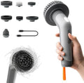Cordless Electric Spin Scrubber, IPX8 Waterproof, 7 Brush Heads