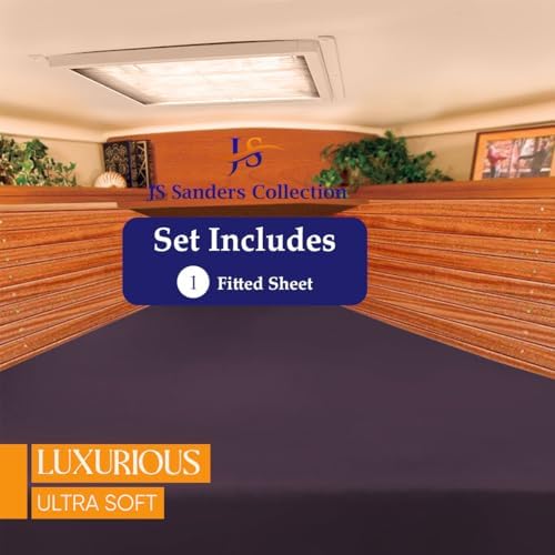JS Sanders AFT Berth Boat Sheet 1 Pcs 600 TC Egyptian Cotton, Plum
