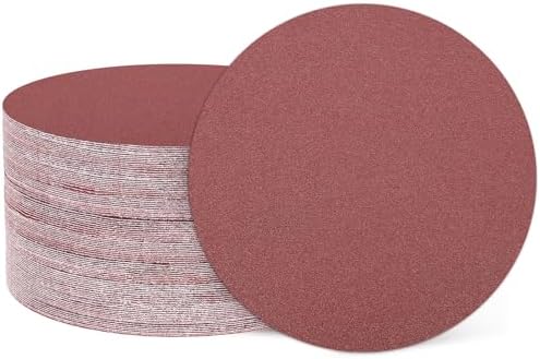 HARFINGTON 50 Pcs 5 Inch Sanding Discs 240 Grit Red Aluminum Oxide