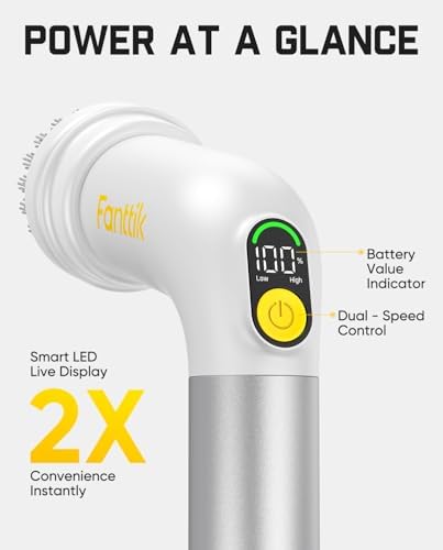 Fanttik G9 Handy Cordless Electric Spin Scrubber, for Kitchen