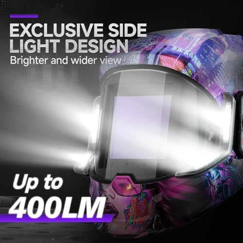 ANDELI Auto Darkening Welding Helmet with Light,with Internal Display