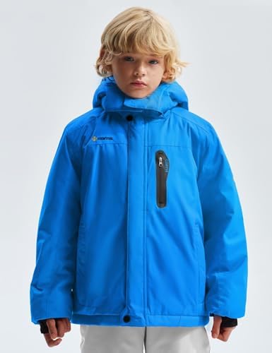 GEMYSE Boy's Waterproof Ski Snow Jacket Fleece Kids Winter Coat with Hood