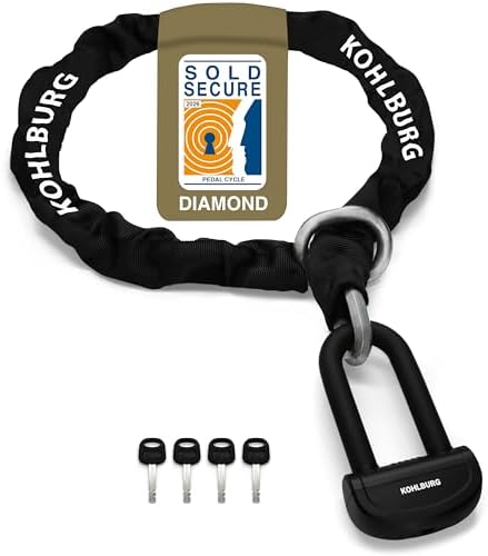 KOHLBURG 18lbs Massive Motorcycle Chain Lock [Sold Secure Diamond] 7ft Long