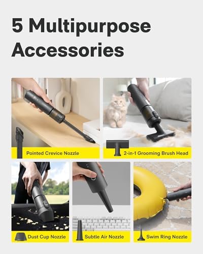 HOTO AutoCare Air Duster & Vacuum with Wand™ Cordless Spin Scrubber