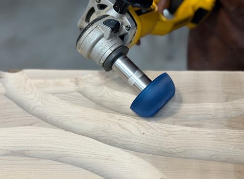 Kutzall Extreme Contour Wheels 2-1⁄2" (63.5mm) Dia. 3⁄8" (9.5mm) Bore, Coarse - Tungsten Carbide Coating. Wood Carving Die Grinder Tool for use with Ingersoll, DeWalt, Bosch Tools CW212X90