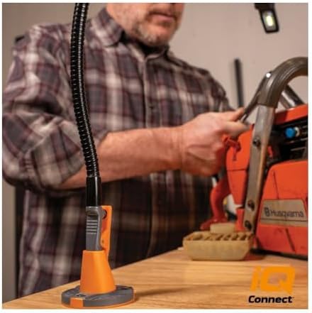 WORK IQ TOOLS IQ Connect | Hands-Free Accessory System with 3 Bench Mounts | Includes Magnifying Glass, Rechargeable Work Light & Cell Phone Holder | Work Bench Accessories Compatible with IQ Vise