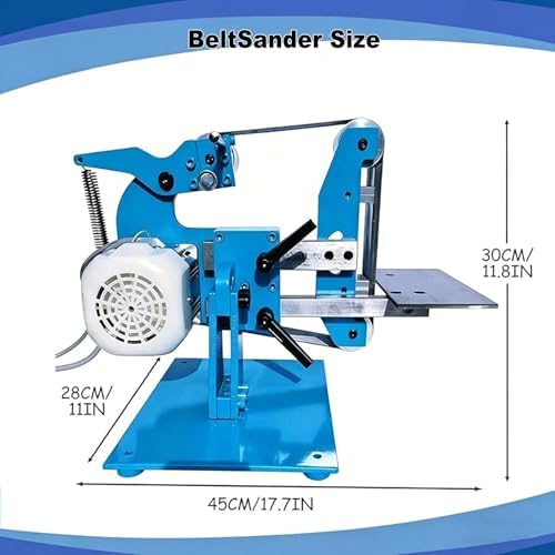 Heavy-Duty Vertical Horizontal Belt Polisher,750W/1100W Electric Grinding Machine with 915x50mm Belt, Robust Steel Body Design, Perfect for Woodworking Metal Refinishing(750w)