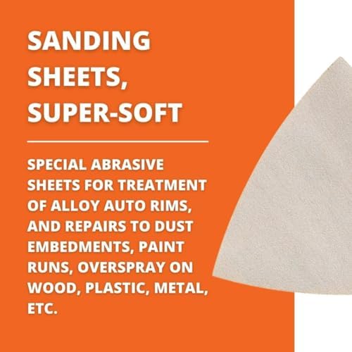 Fein Super-Soft Sanding Sheets for Alloy Rims & Repairs, 320 Grit