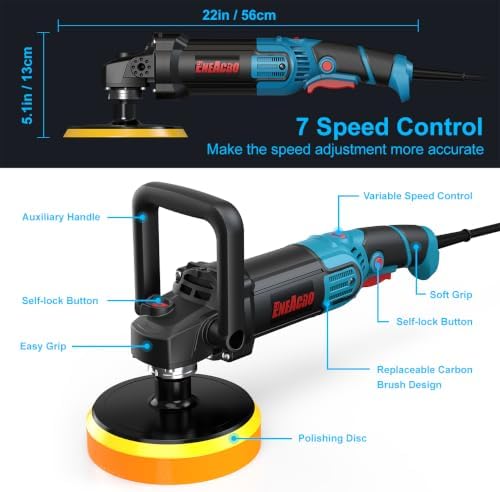 ENEACRO 1700W Rotary Car Buffer Polisher Waxer