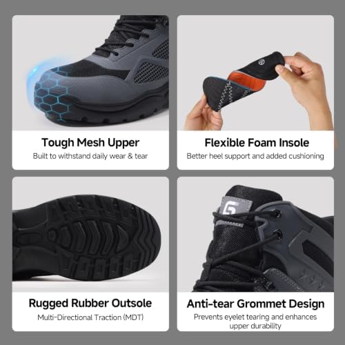 Steel Toe Boots for Men Work Indestructible Safety Boots