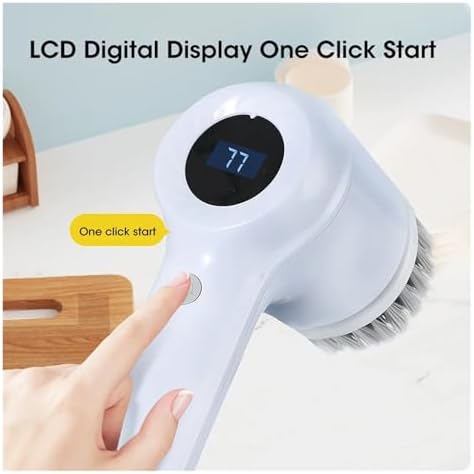 Electric Spin Scrubber, Cordless Cleaning Brush with 5 Heads