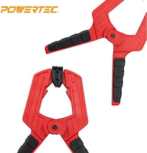 POWERTEC 71625 Heavy Duty Spring Clamp Set from 2" - 4" | 10 Clamps w/ 4 Assorted Sizes