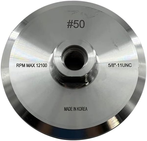 4" Hybrid Aluminum Resin Cup Wheel, #50 Grit, Wet Only