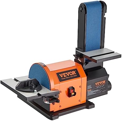 VEVOR Professional 4 x 36 in. Belt Sander with 8" Disc Sander, 5A Induction Motor Cast Aluminum Worktable for Woodworking, Metalworking