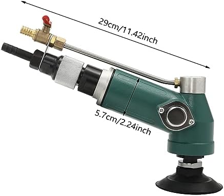 4 Inch Air Grinder Pneumatic Polisher, Wet Stone Polisher Grinder, Portable Water Wet Air Powered Sander Polisher for Buffed Marble Granite