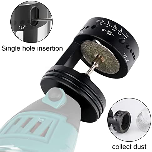 3mirrors Healthy Tungsten Electrode Grinding Head with Dust Housing, TIG Welding Tool, 5X 35mm Double Diamond Wheels, 2X Connecting Rod