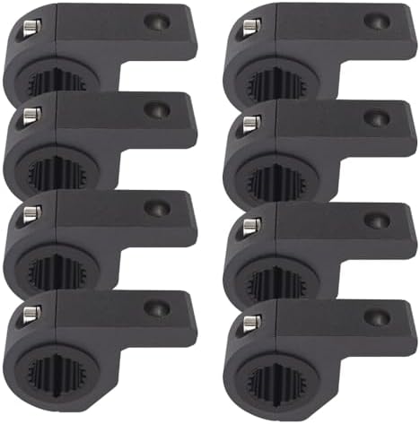 Motorcycle Aluminum Mounting Bracket Kit Tube Clamp 8Pcs 0.75" 1" 1.25" Bullbar Roof Rack Roll Cage Horizontal Bar Clamp Mounting Kit fit for Trucks Car ATV Motorcycle Truck