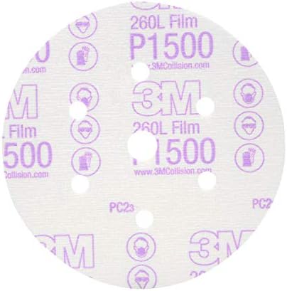 3M 1050 Hookit Coated Hook & Loop Disc - 6 in Dia Aluminum Oxide P1500 Grit - 01050 [PRICE is per DISC]