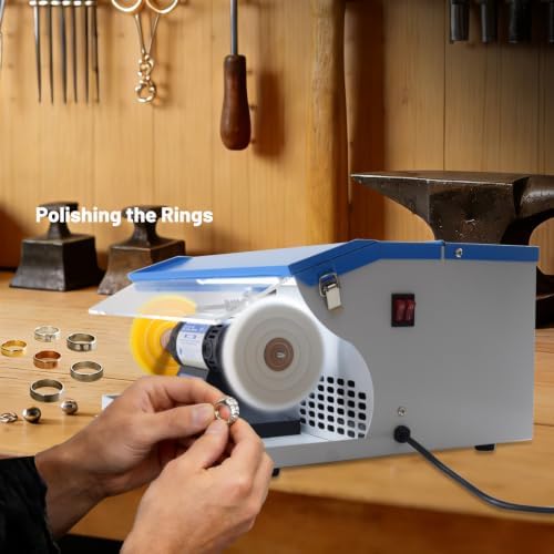 500W Jewelry Bench Polisher with Dust Collector for Jewelers