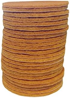 Starcke Premium 6 Inch Non Woven Surface Conditioning Discs - for Dry Sanding Countertops, Auto Body Repair, Marine, Paint, Plastics, Metal and Fiberglass (Gold, 25 Pack)